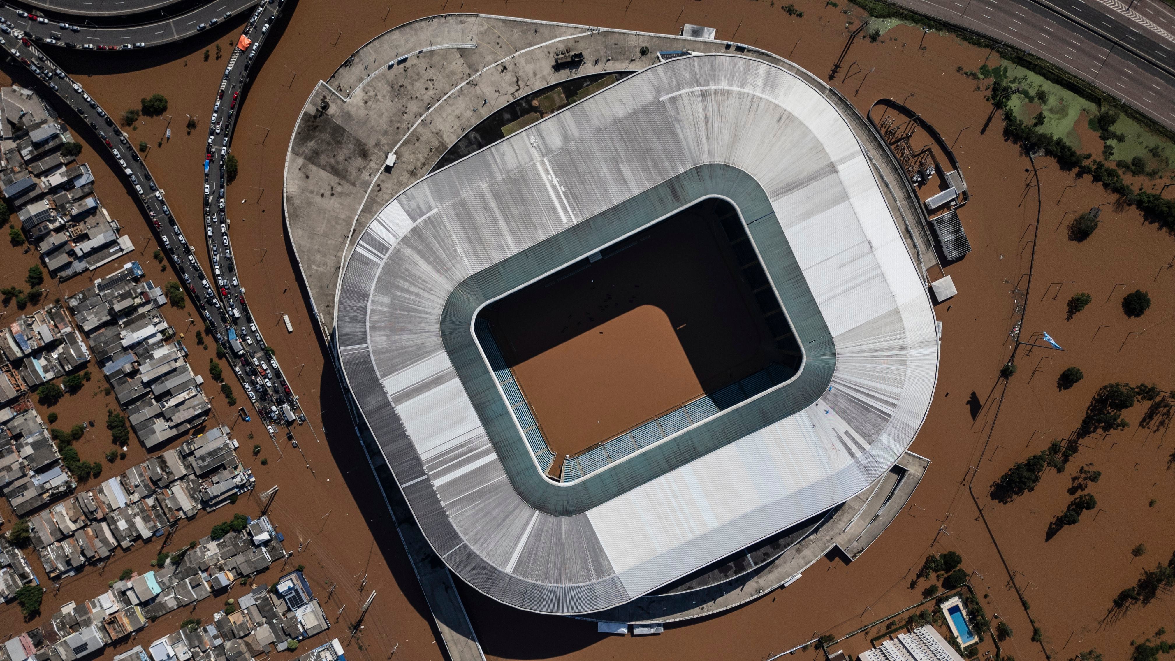 El estadio Arena do Grêmio, en la ciudad de Porto Alegre, estado de Rio Grande do Sul (EFE/Isaac Fontana)