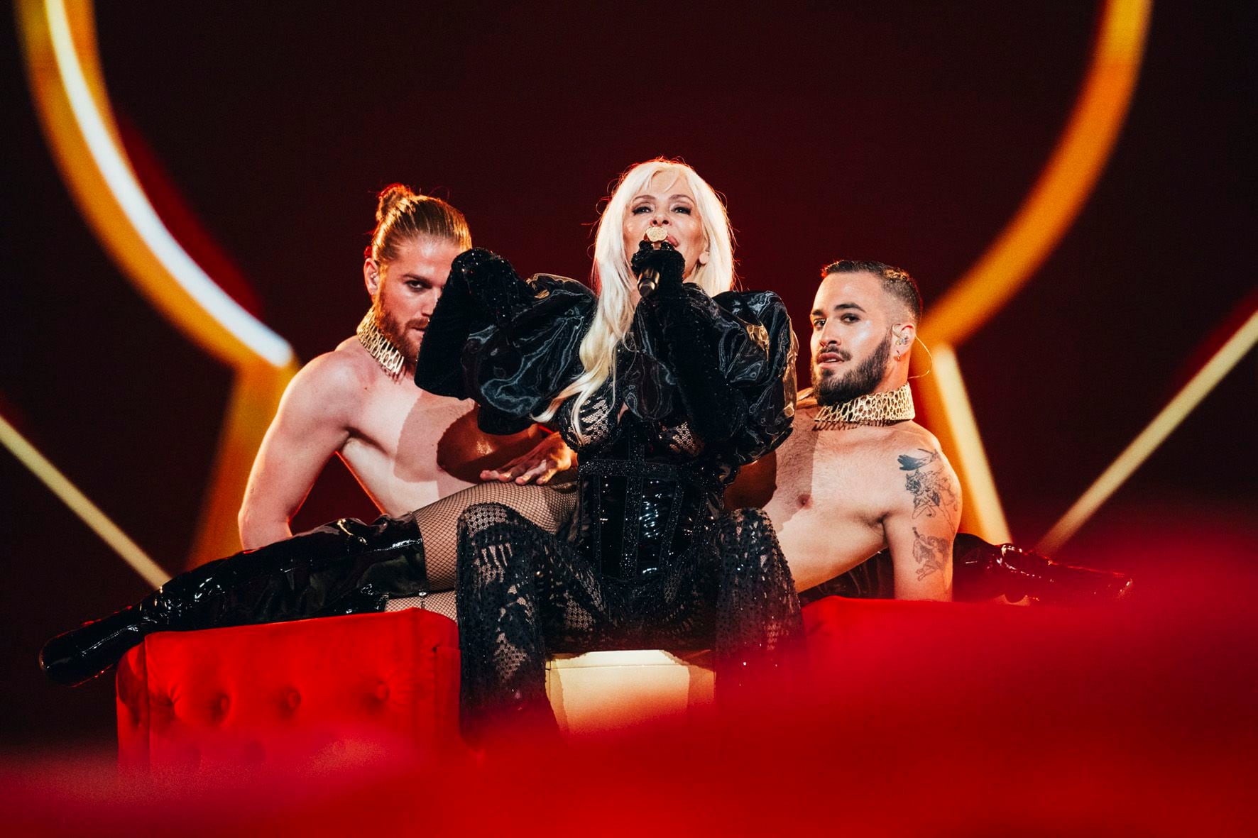 Nebulossa rehearsing ZORRA for Spain at the First Rehearsal of the Grand Final at Malmö Arena