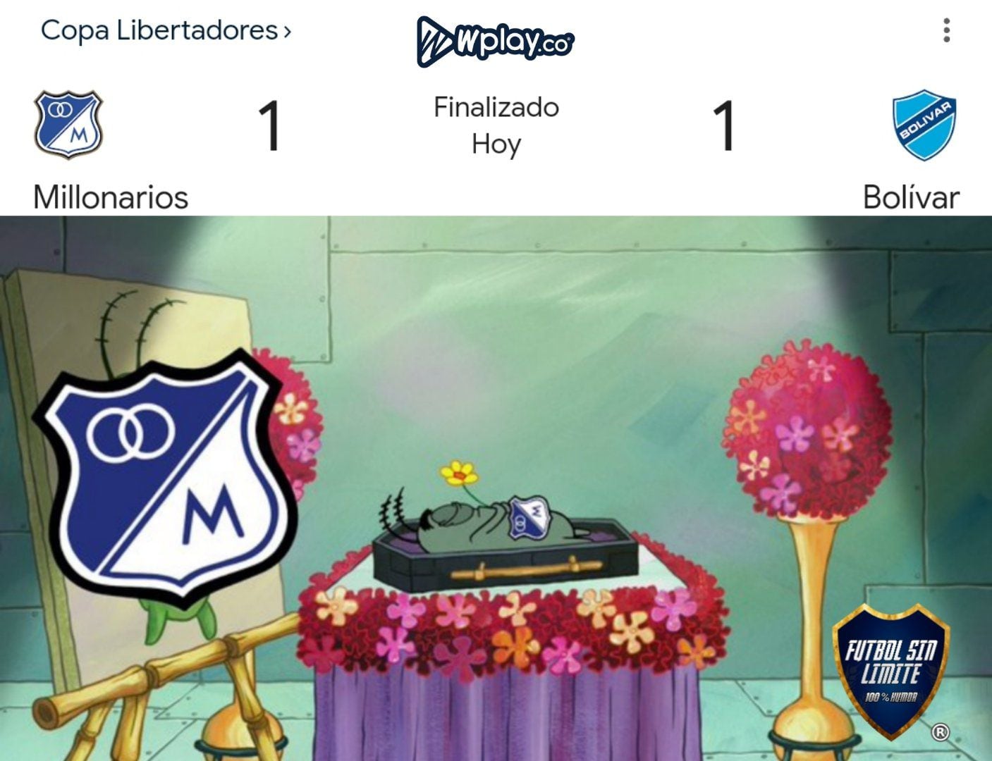 Millonarios ya está muerto en Libertadores - crédito redes sociales