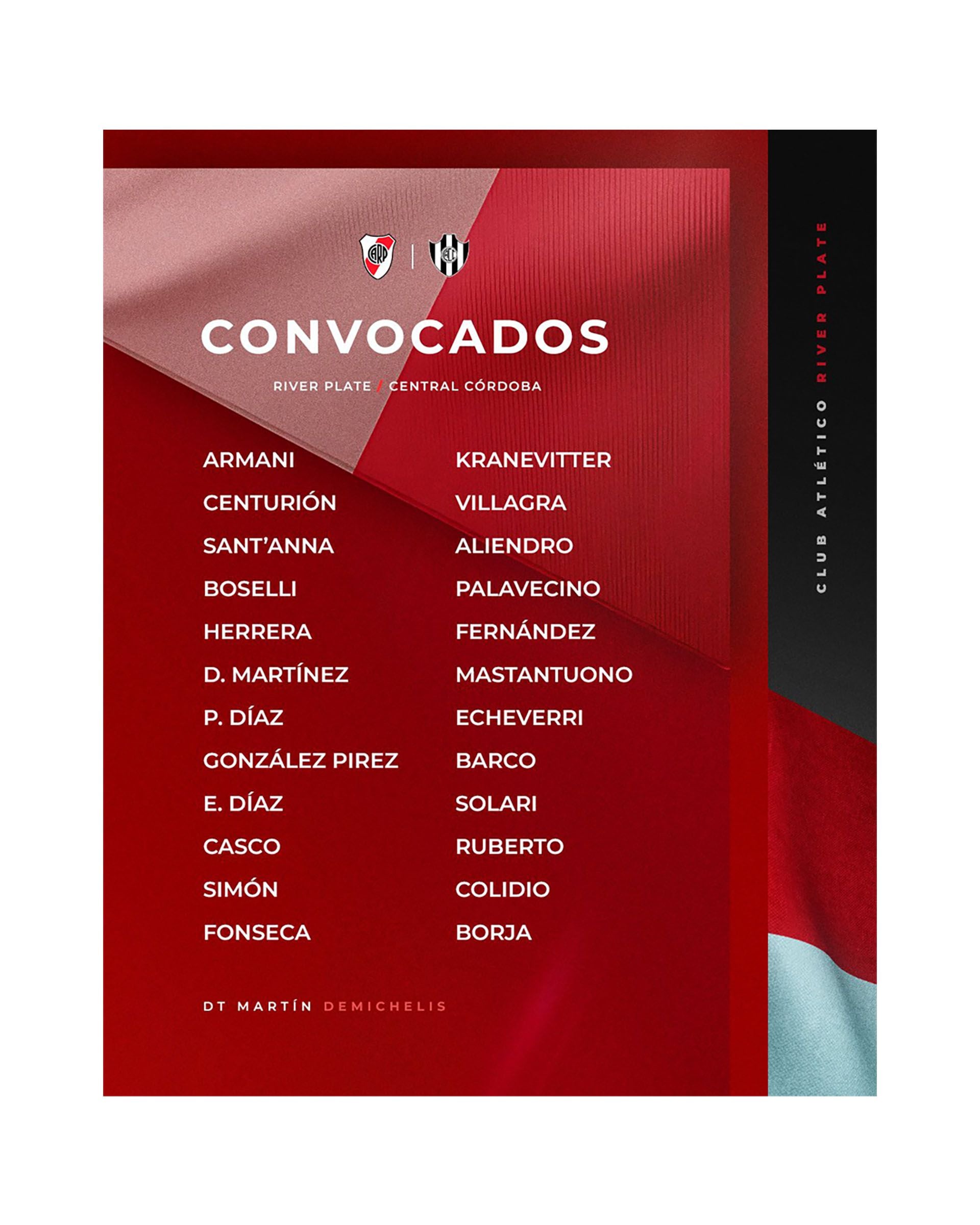 Convocados River Plate