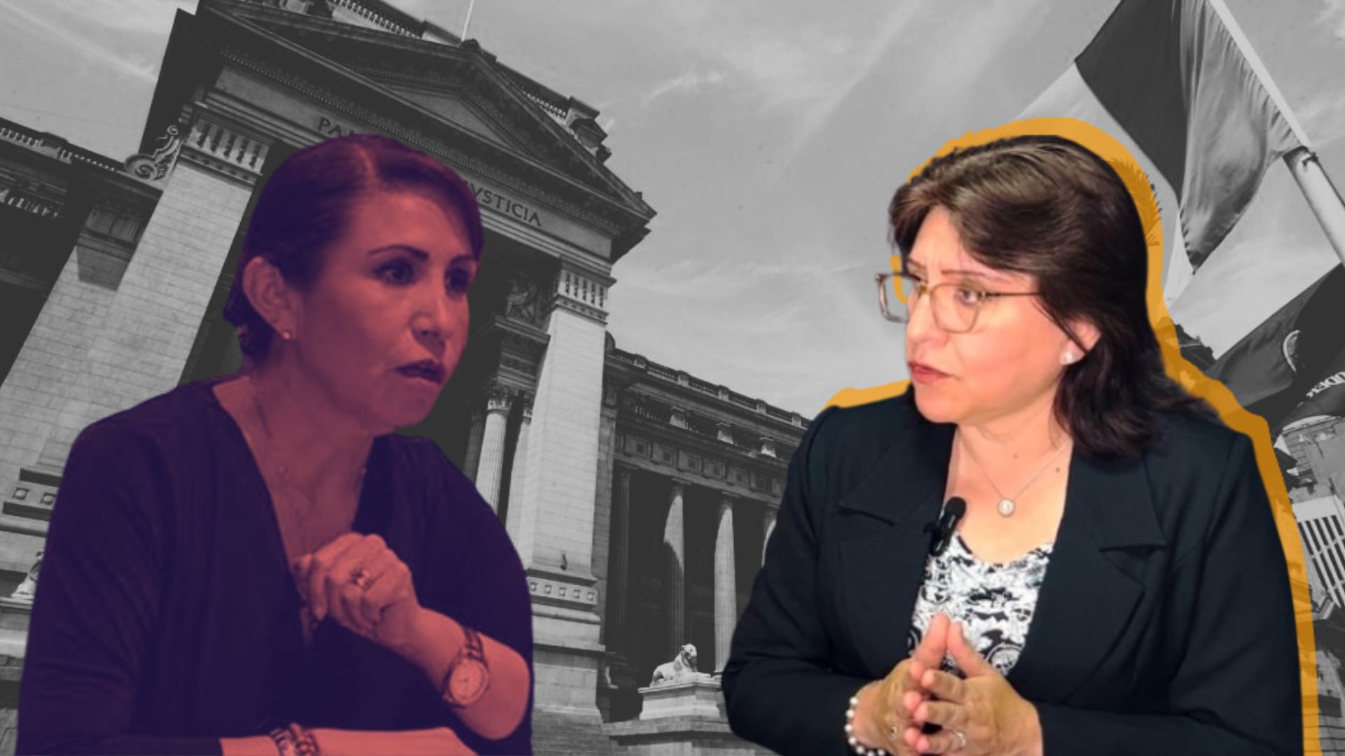 Mientras Patricia Benavides se alista para volver a la Junta de Fiscales Supremos, Delia Espinoza sustenta hoy pedido de suspensión en su contra. Composición Infobae.