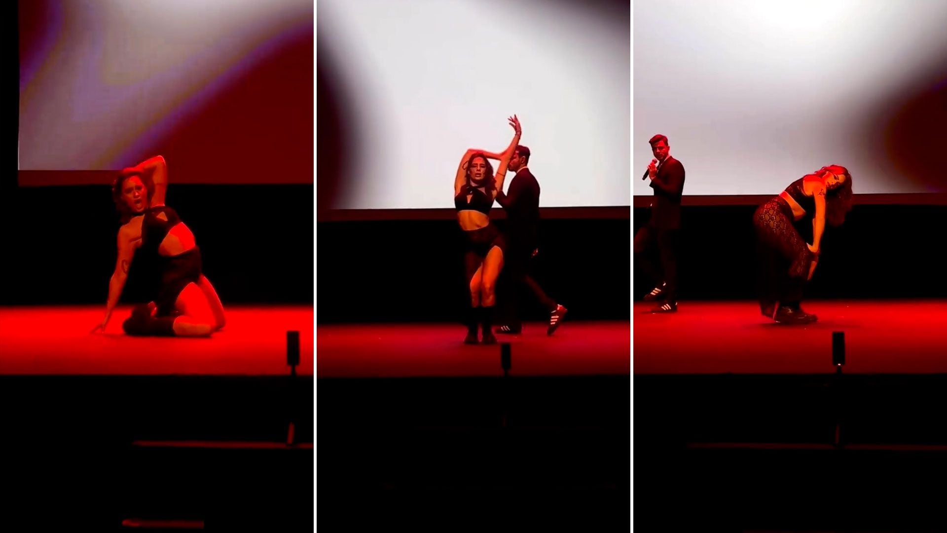 El sensual baile de Flor Jazmín Peña en un teatro de España