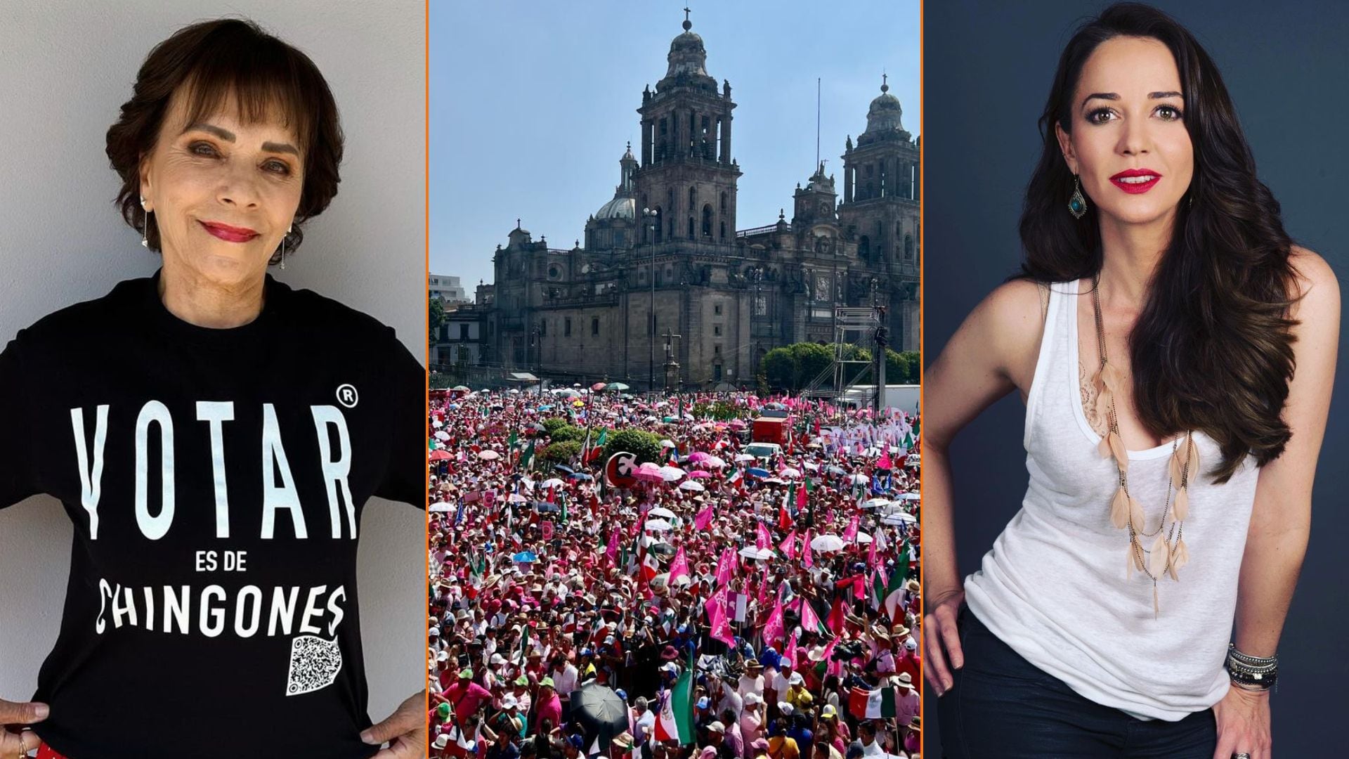 Pati Chapoy, Gustavo Adolfo Infante, René Franco y las actrices Laura Zapata y Laisha Wilkins mostraron su apoyo a la marcha asistiendo o mediante sus redes sociales