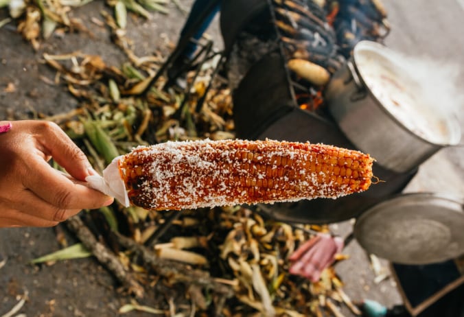 elotes y esquites preparados México 30 enero 2024