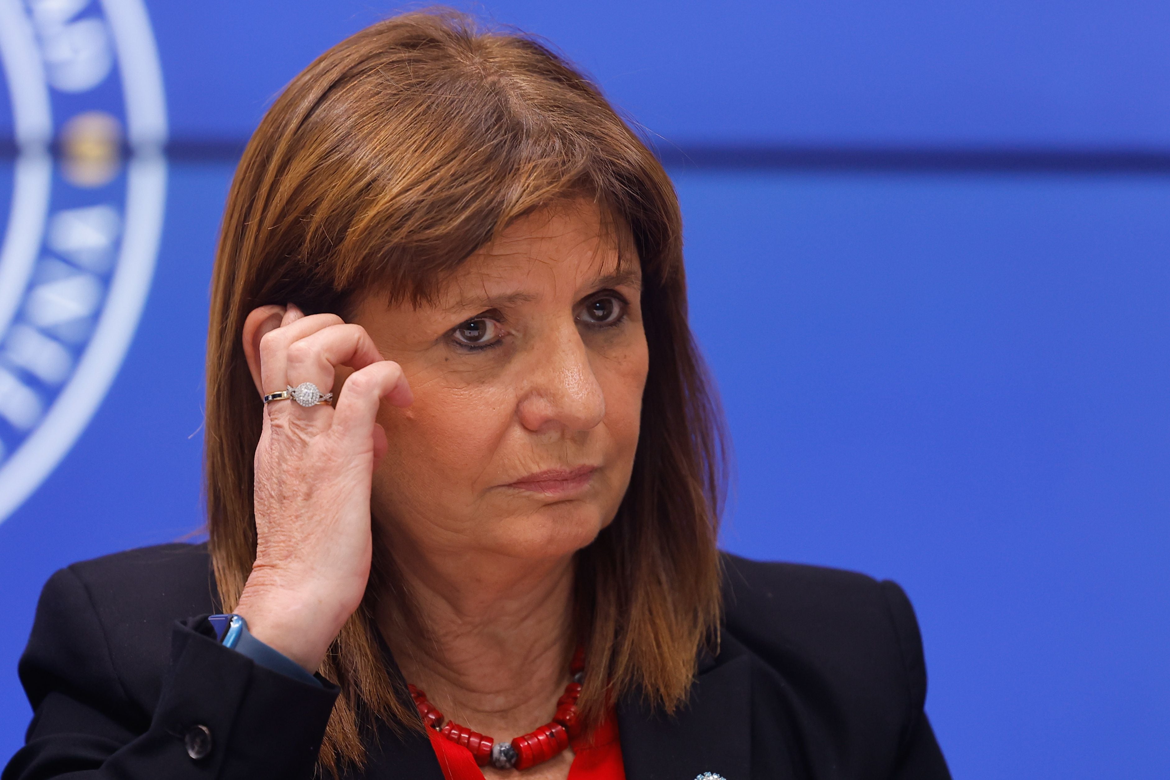 La ministra argentina de Seguridad, Patricia Bullrich, en una fotografía de archivo. EFE/ Juan Ignacio Roncoroni
