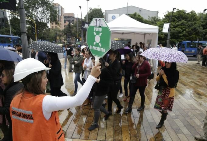 Simulacro en Bogotá-Colombia