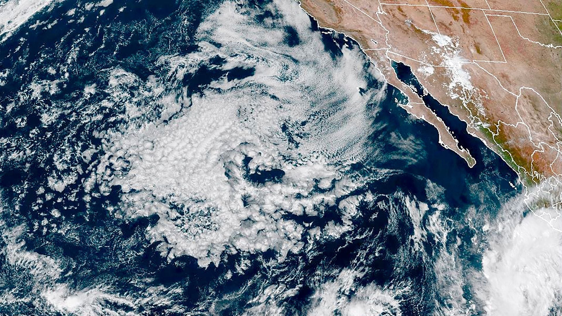 Imagen satelital de la Tormenta Tropical Norma