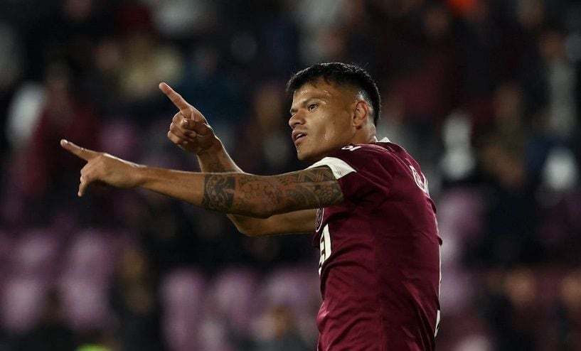 Walter Bou es el goleador de Lanús en la Copa Sudamericana y una amenaza para Deportivo Garcilaso. - créditos: Getty Images