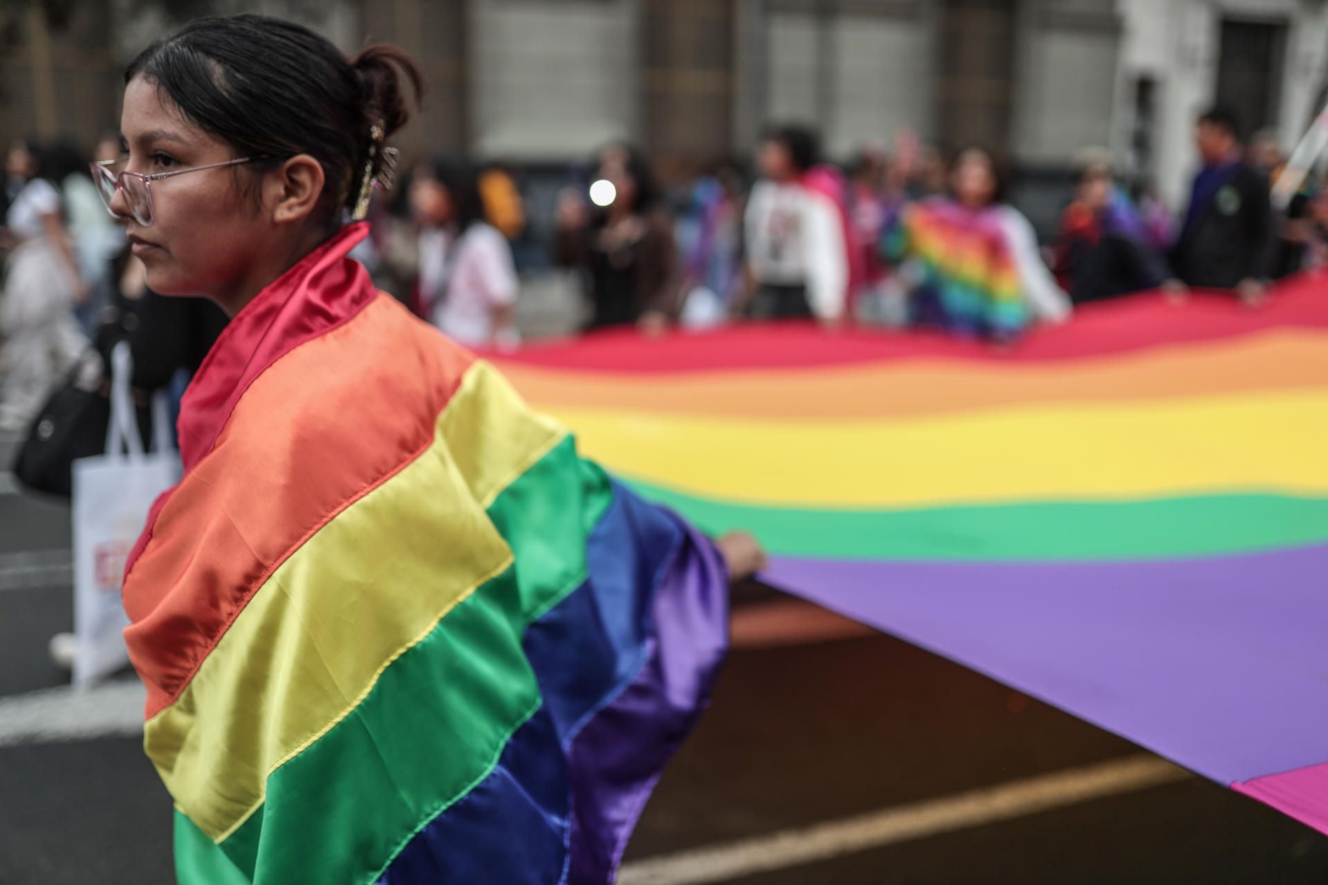 Marcha del Orgullo 2023 en Lima. Foto: EFE