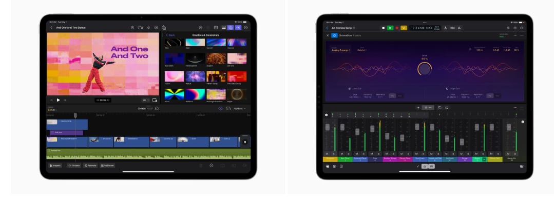 Final Cut Pro 2 y Logic Pro 2 llegan al iPad para aprovechar al máximo el chip M4 y la IA. (Apple)