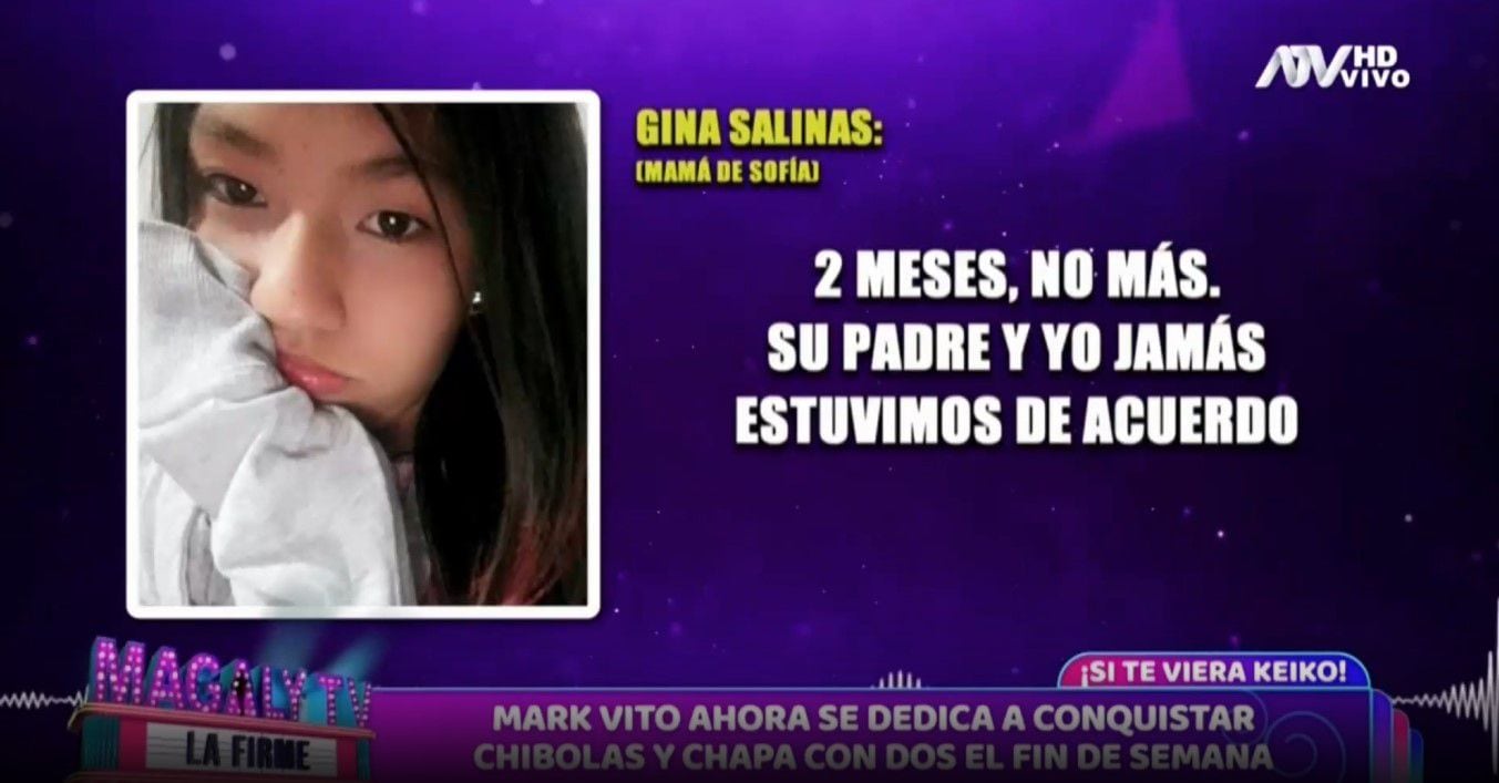 Mark Vito habría sido infiel a su pareja Sofía al salir con Mayeli: “Está jugando con mi hija”. (Captura: Magaly TV La Firme)