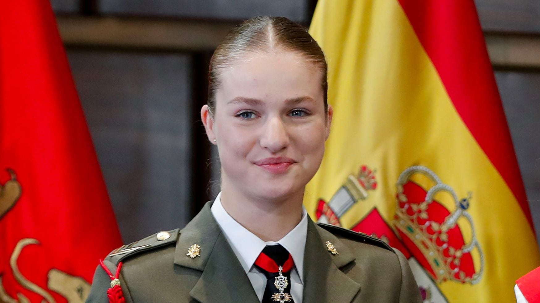 La princesa de Asturias en el homenaje recibido en Aragón. (EFE/ Javier Cebollada)