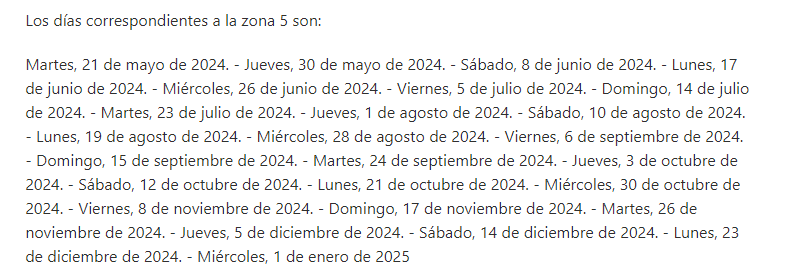 Fechas del corte del suministro de agua potable en la zona 5 - crédito Infobae