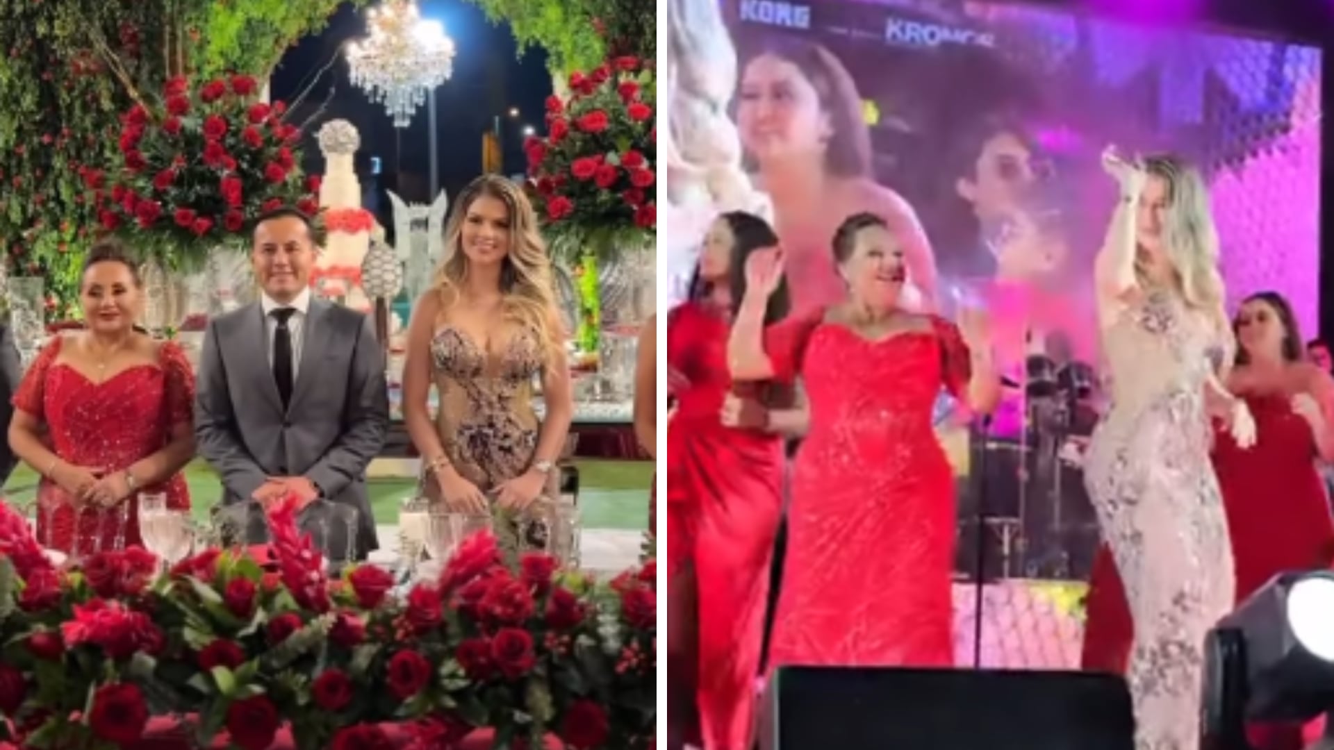 Brunella Horna celebró el cumpleaños de su suegro junto a Grupo 5.