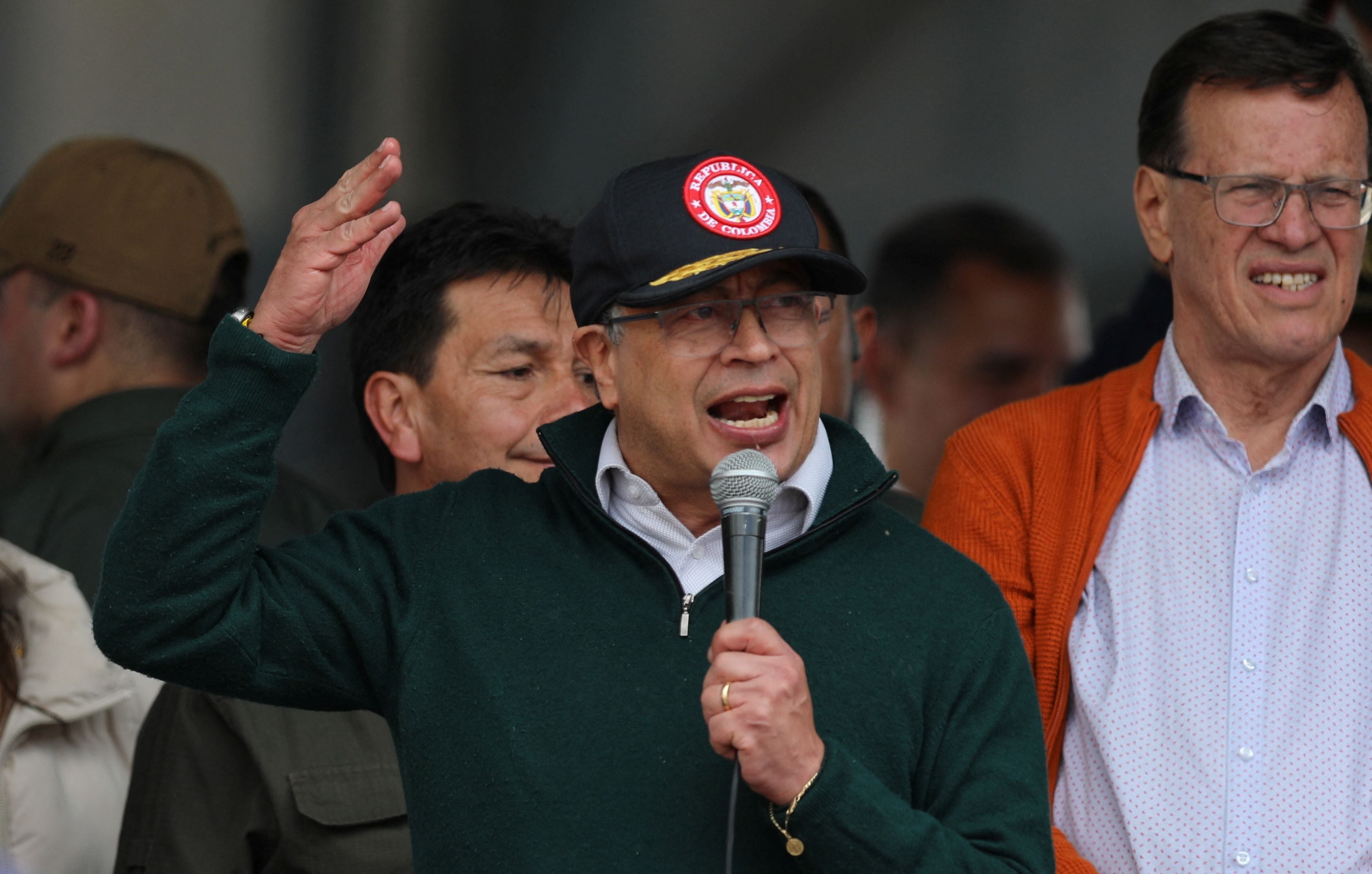 Gustavo Petro en su discurso en la Plaza de Bolívar en la conmemoración del Día del Trabajo - crédito Luisa Gonzalez/REUTERS