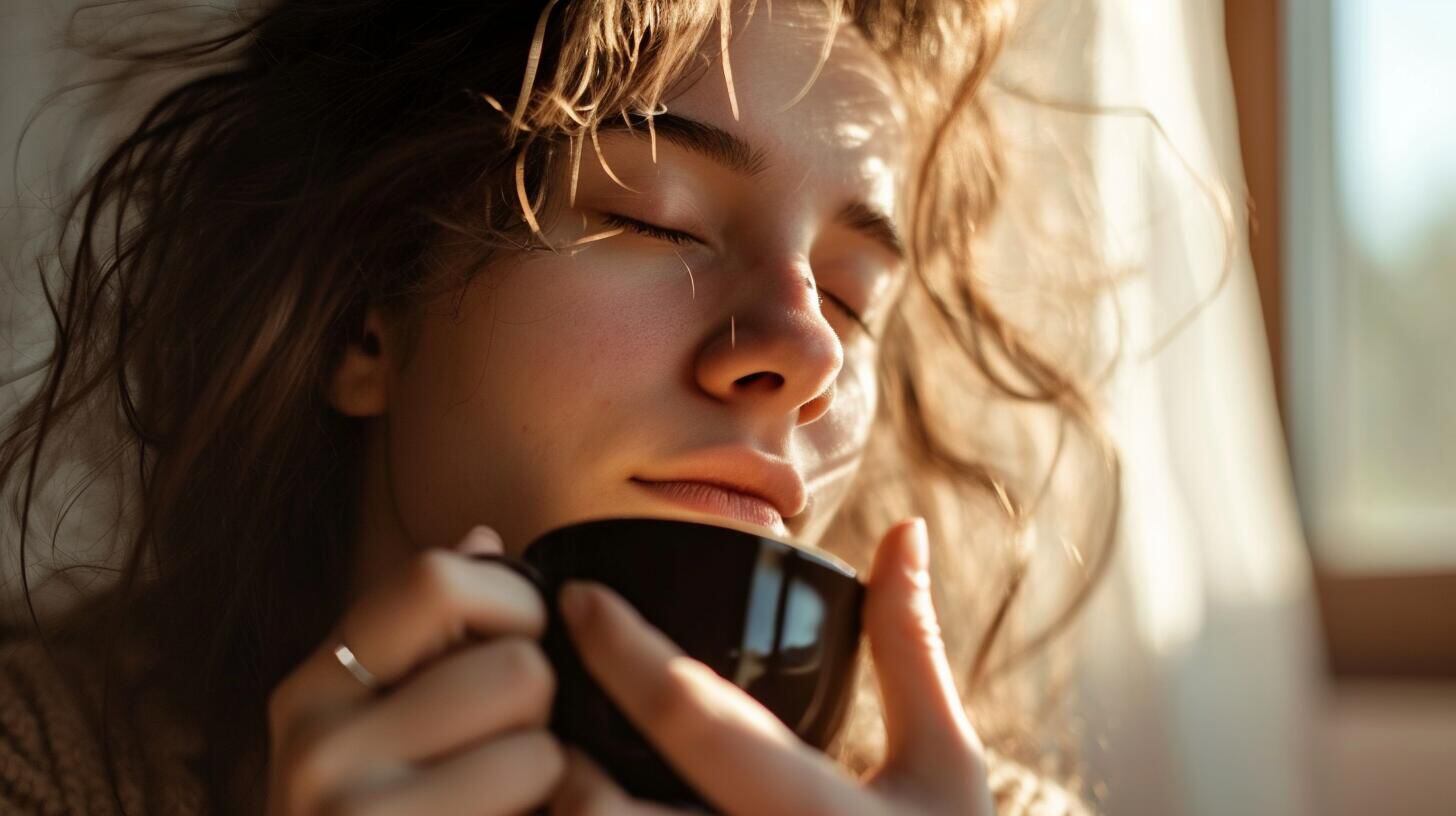 Imagen de una mujer aparentemente exhausta, adormilada con una taza de café en la mano, representando el desafío de enfrentar el agotamiento matutino. Captura la realidad de muchas personas que afrontan la falta de sueño y el estrés de la rutina diaria, resaltando la necesidad de equilibrar las exigencias de la vida con un descanso adecuado para preservar la salud. (Imagen ilustrativa Infobae)