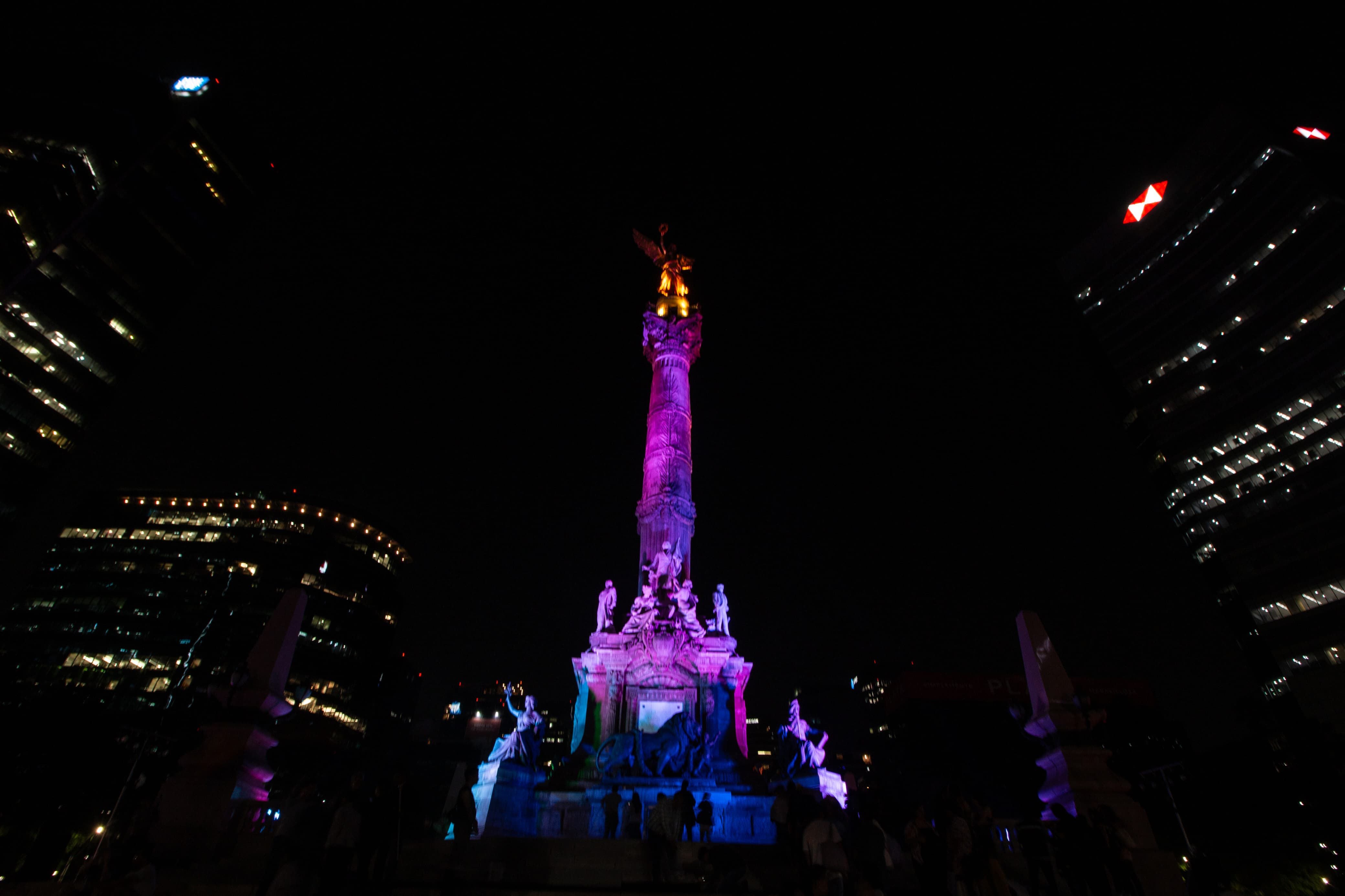 Monumentos día contra la homofobia Ángel de la Independencia foto: gobierno de la CDMX