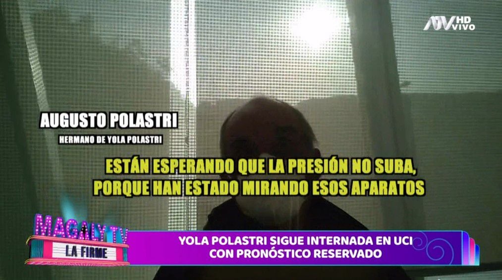 Yola Polastri lucha por su vida tras sufrir infarto cerebral: “entubada y esperando que la presión no suba”. (Captura: Magaly TV La Firme)