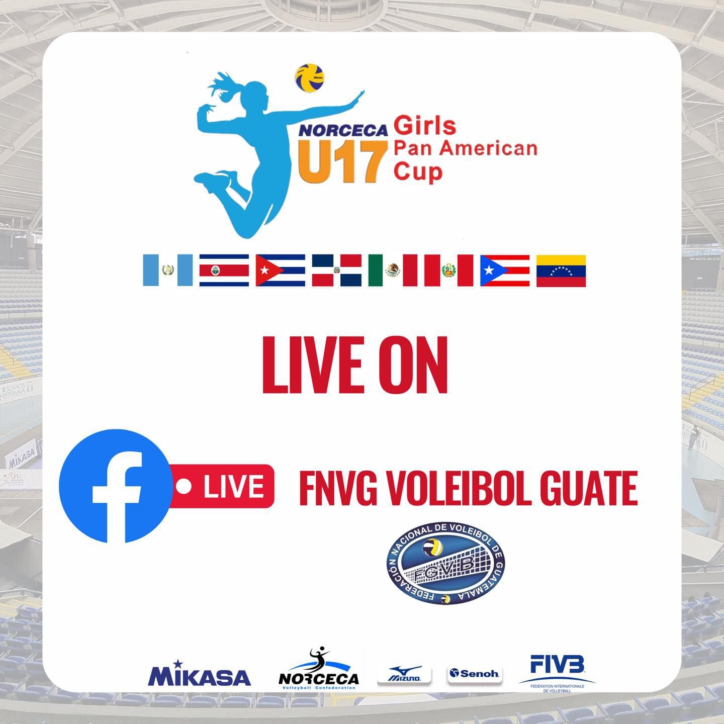 Federación Nacional de Voleibol de Guatemala transmitirá todos los partidos de la Copa Panamericana Sub 17.