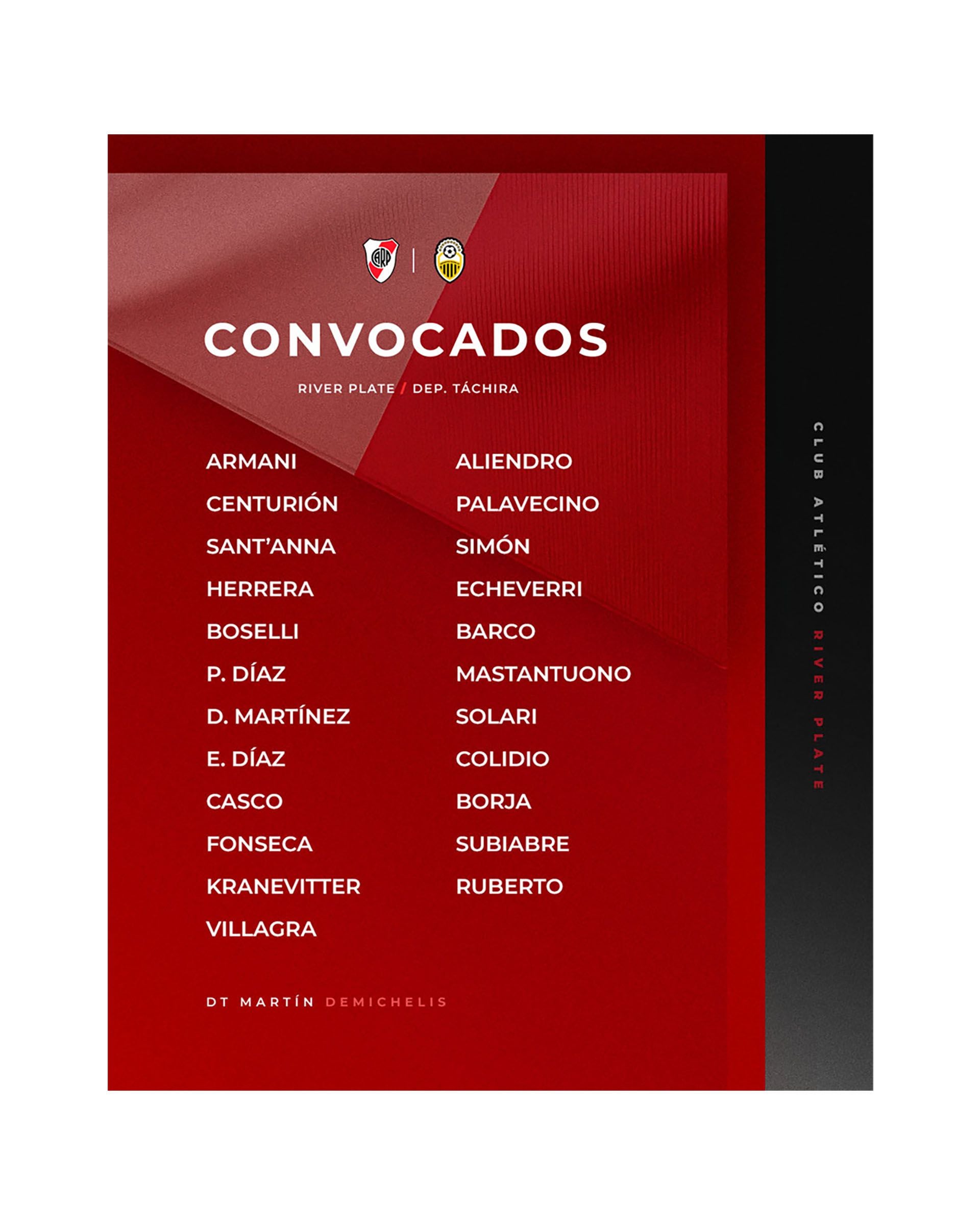 Convocados River Plate