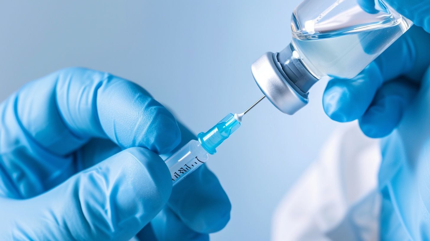 Una jeringa absorbiendo contenido de una vacuna  (Imagen Ilustrativa Infobae)