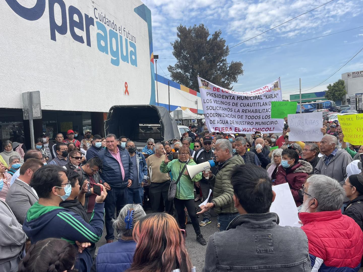 Portada Manifestación por falta de agua Operagua Izcalli