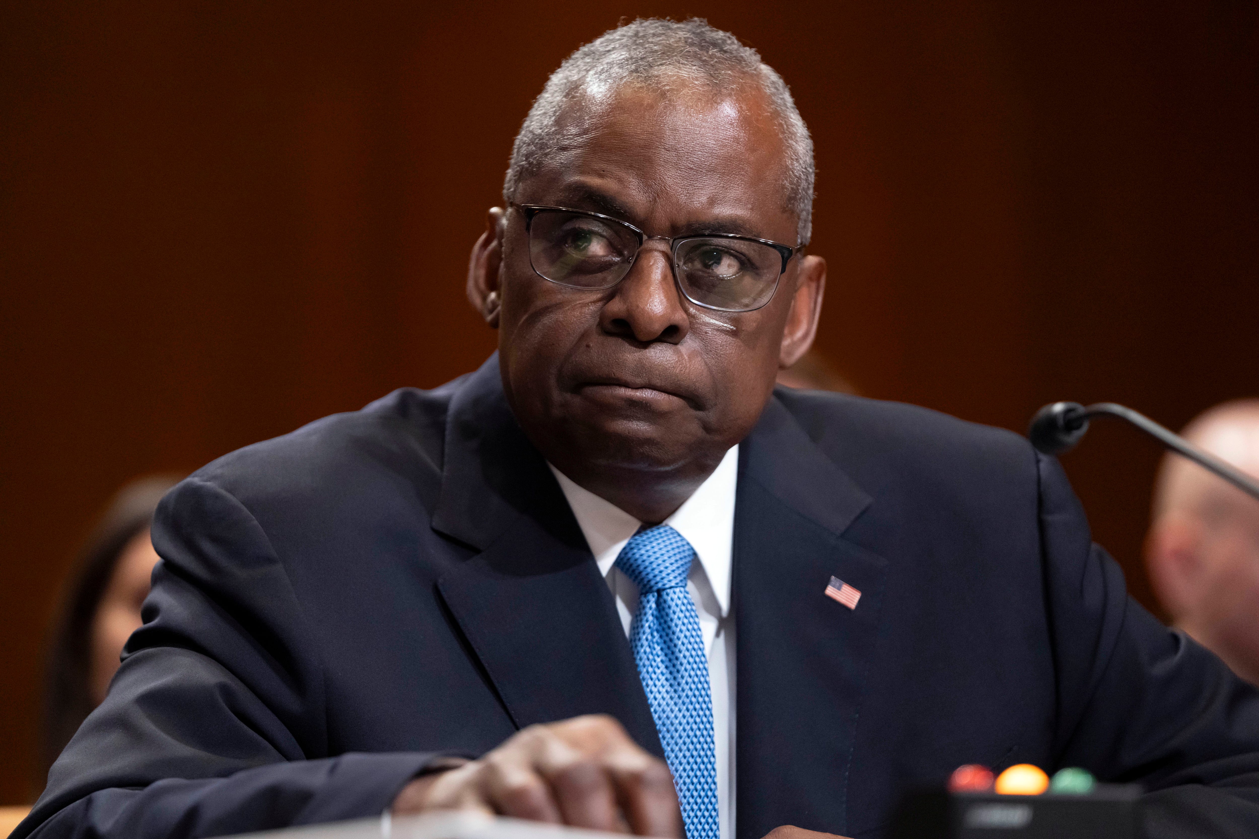 El secretario de Defensa de Estados Unidos Lloyd Austin   (Foto AP/Mark Schiefelbein)