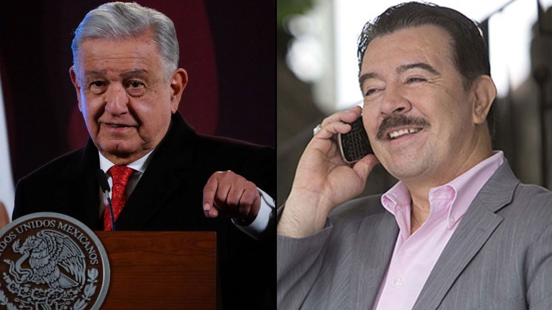 Mike Vigil y AMLO.