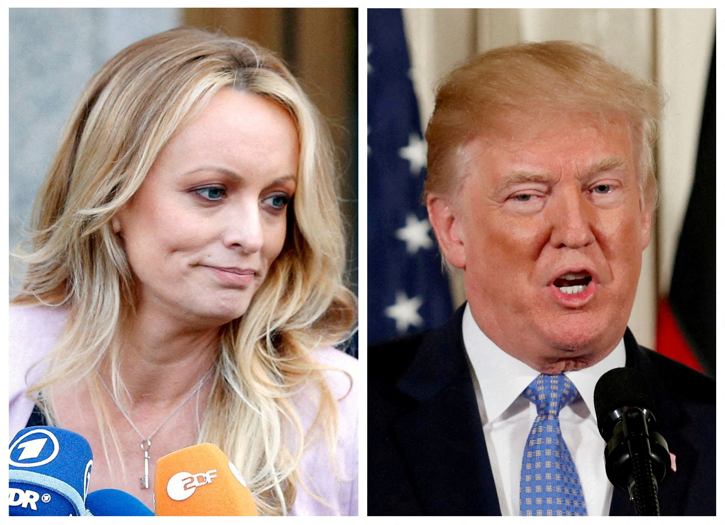 Daniels y Trump mantienen una  batalla judicial que está llegando a su punto culminante (REUTERS/Joshua Roberts/Archivo)