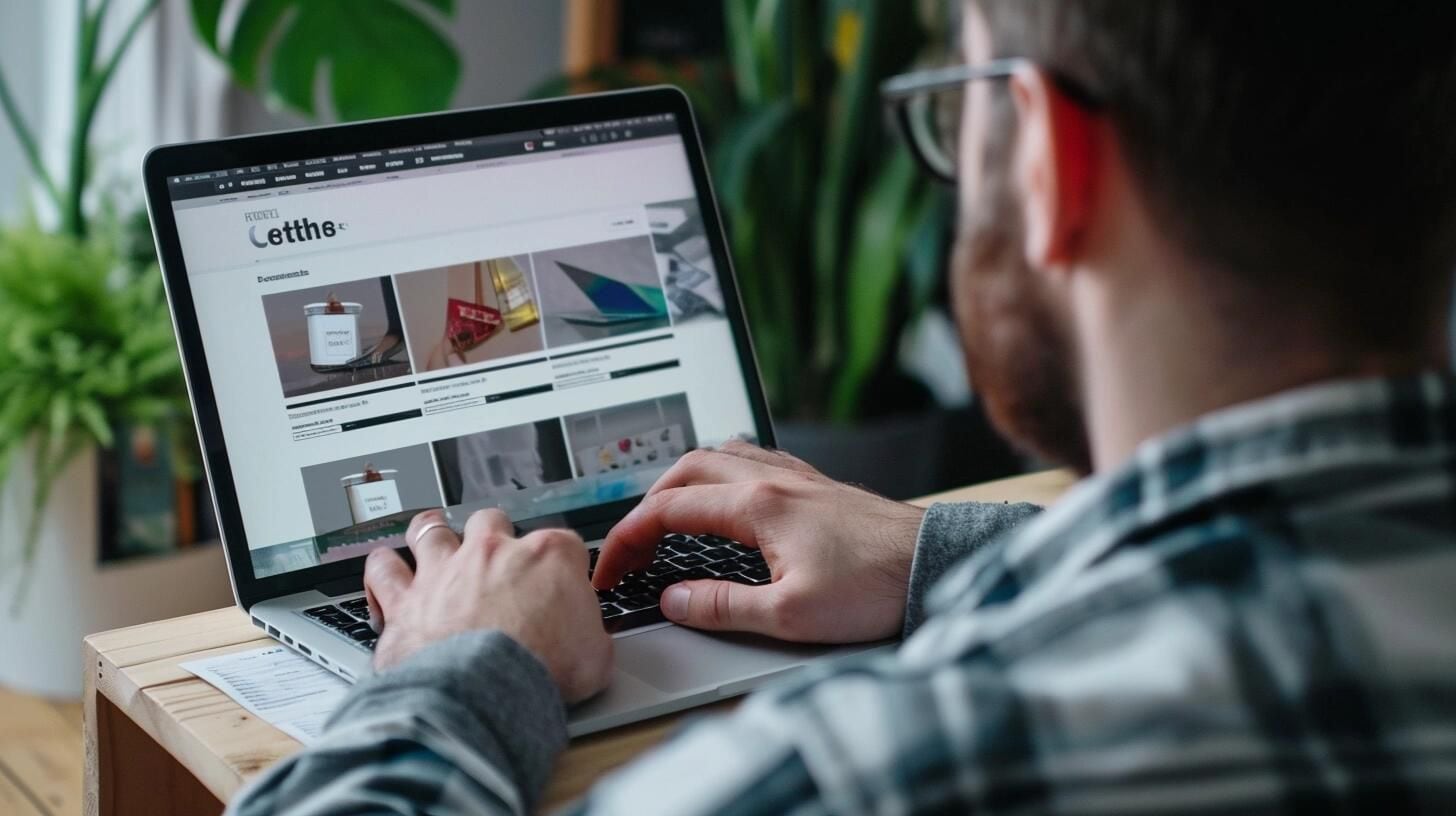 Un hombre sentado frente a su laptop, realizando una compra online, con una tarjeta de crédito en la mano. La imagen ilustra la comodidad y eficacia del comercio electrónico, mostrando cómo los consumidores pueden gestionar sus transacciones financieras desde casa. Refleja la modernización de las prácticas de compra y la influencia de las promociones en línea y eventos como el Black Friday en el comportamiento de los consumidores. (Imagen ilustrativa Infobae)