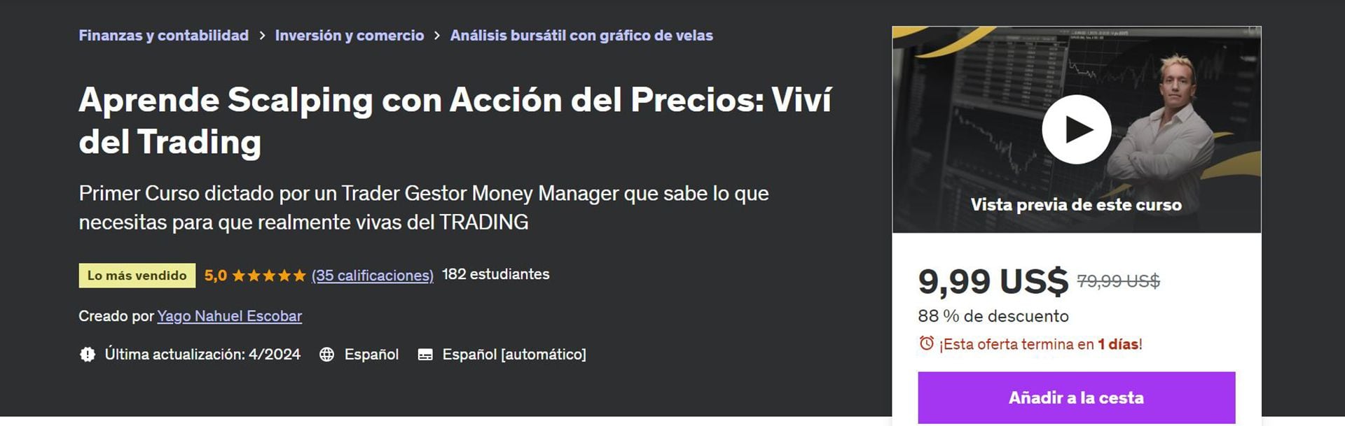 Yago Nahuel Escobar trader de Money Shelter