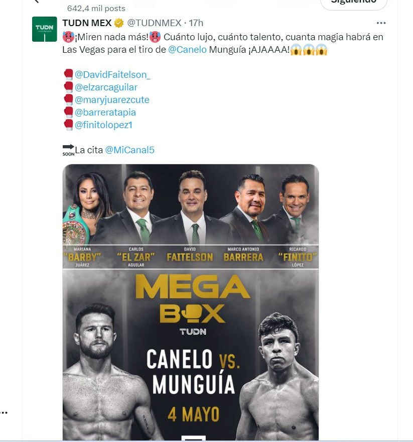 Faitelson - Canelo vs Munguía TUDN