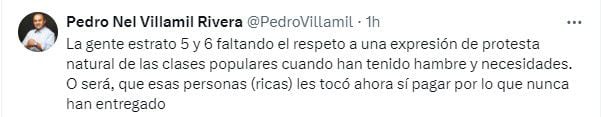 Publicación sobre el cacerolazo contra Petro