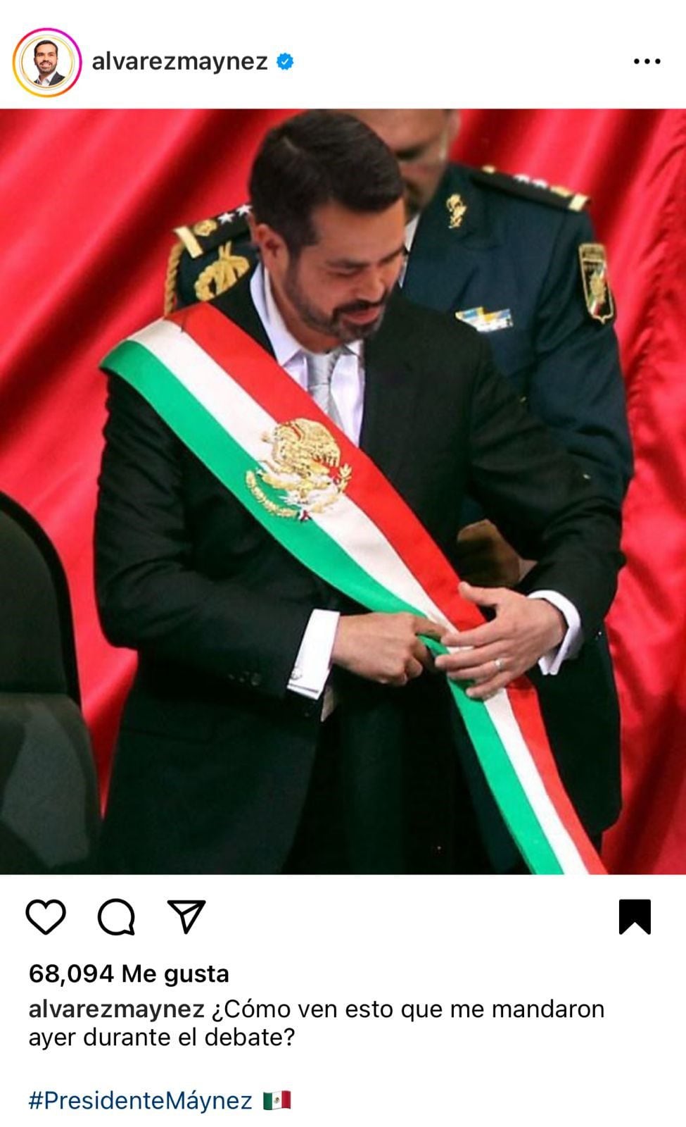 Álvarez Máynez presumió la imagen editada en sus redes sociales. | Instagram Jorge Álvarez Máynez