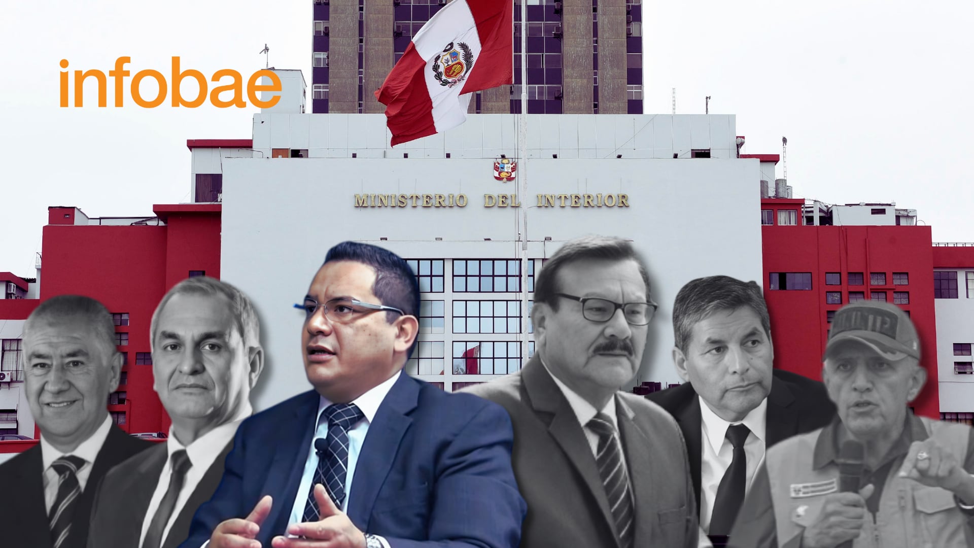 Una encuesta realizada por Ipsos revela que más del 90 % de la población en el Perú considera que la eleccion de ministros del Interior está vinculada a los intereses particulares de la presidenta Dina Boluarte en lugar de que estos sean personas capacitadas para enfrentar a la delincuencia. (Foto: Composición -Infobae/Renato Silva)