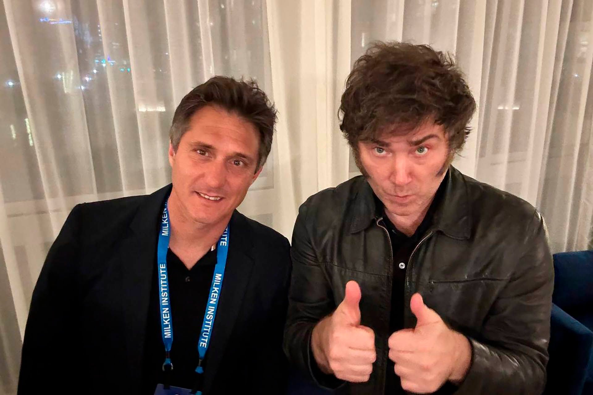 Guillermo Barros Schelotto con Javier Milei