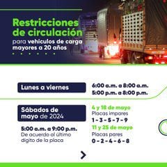 Restricción de circulación para vehículos de carga pesada con más de 20 años - crédito Movilidad Bogotá