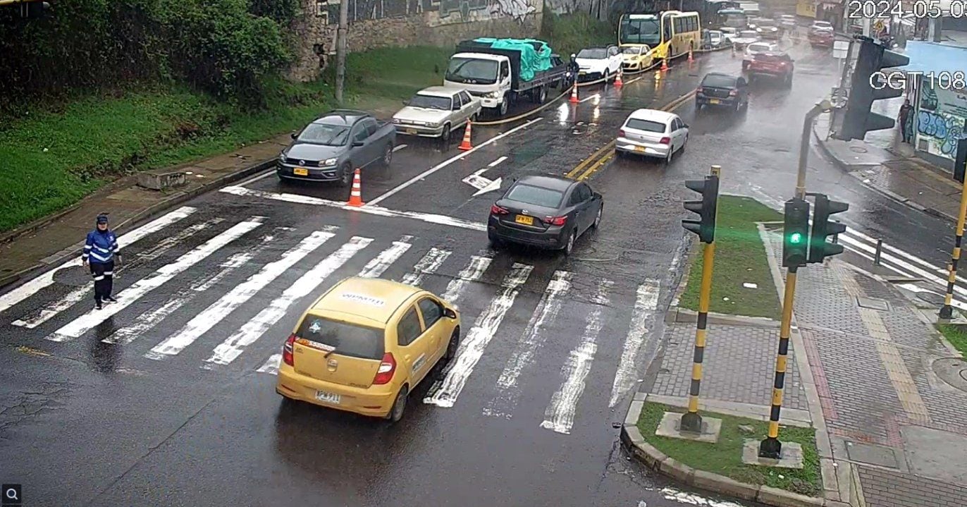 Inició el reversible sobre la carrera séptima - crédito Bogotá Tránsito