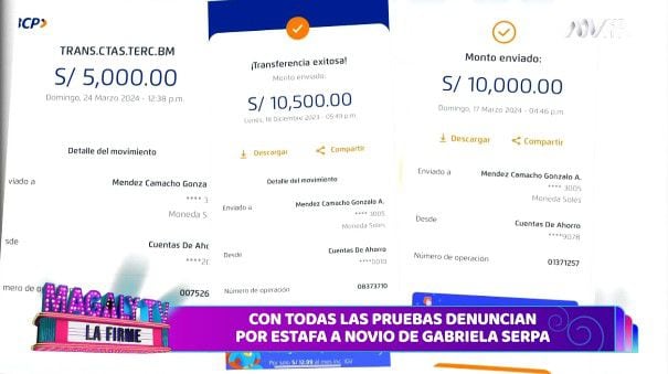 Fraude millonario: Israel Dreyfus figura entre la lista de las víctimas de  estafa de la expareja de Gabriela Serpa. (Captura: Magaly TV La Firme)