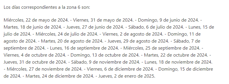 Fechas del corte del suministro de agua potable en la zona 6 - crédito Infobae