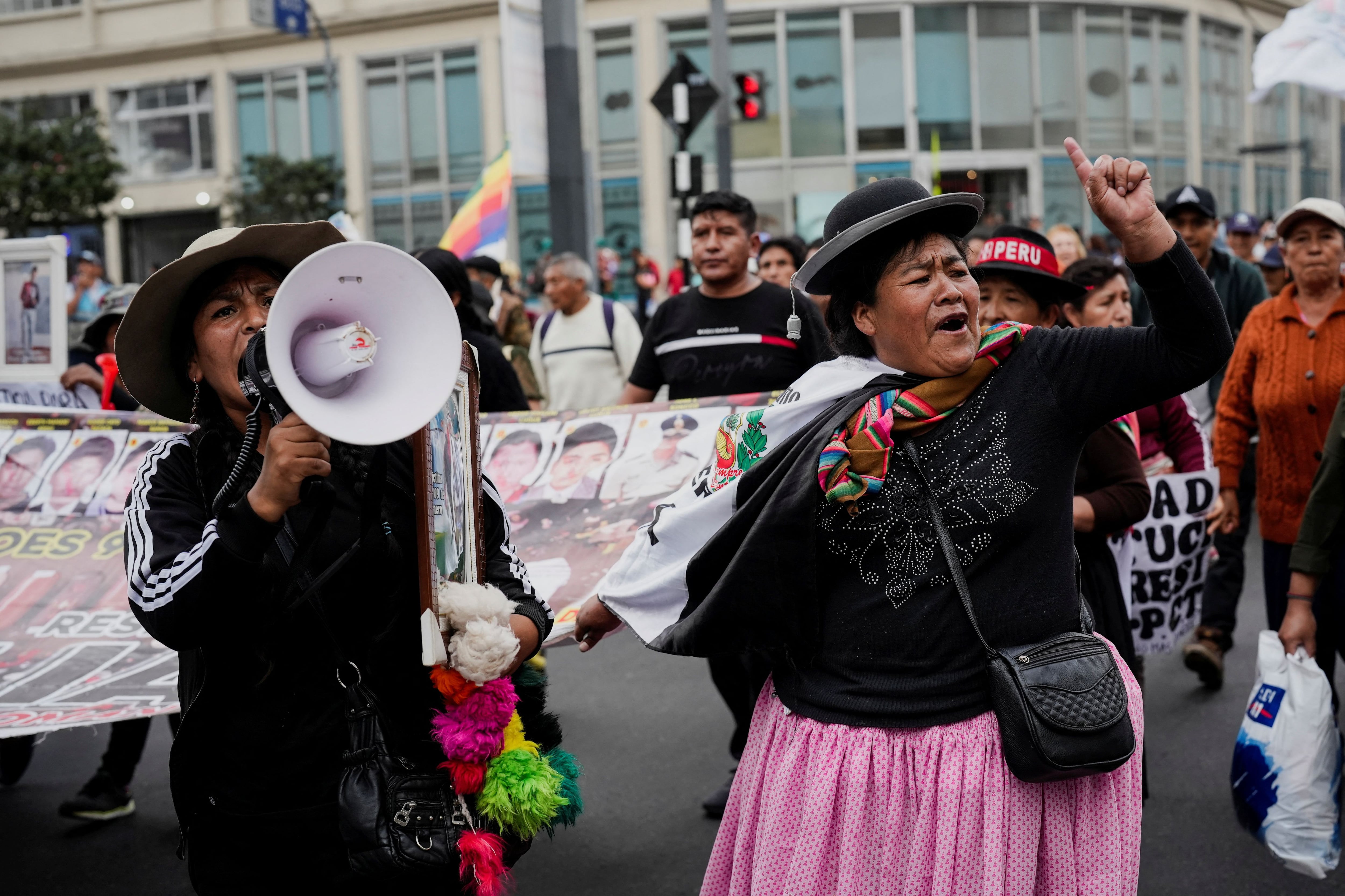 Los conflictos sociales más recientes que han sucedido en el Perú se encuentran las protestas contra Boluarte   - crédito Reuters /Angela Ponce