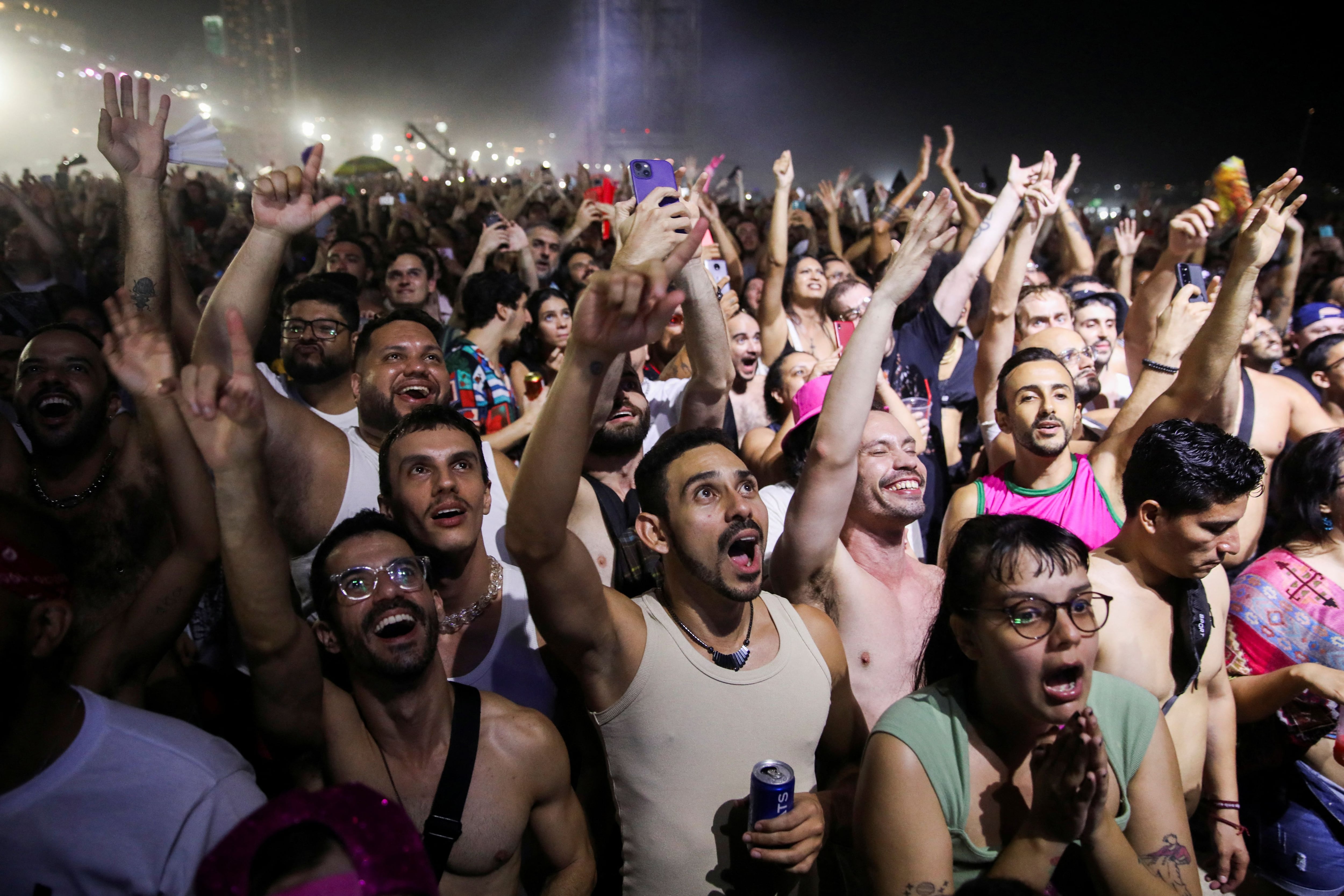 People gather at Copacabana beach to attend Madonna's free concert in Rio de Janeiro, Brazil May 4, 2024. REUTERS/Lucas Landau