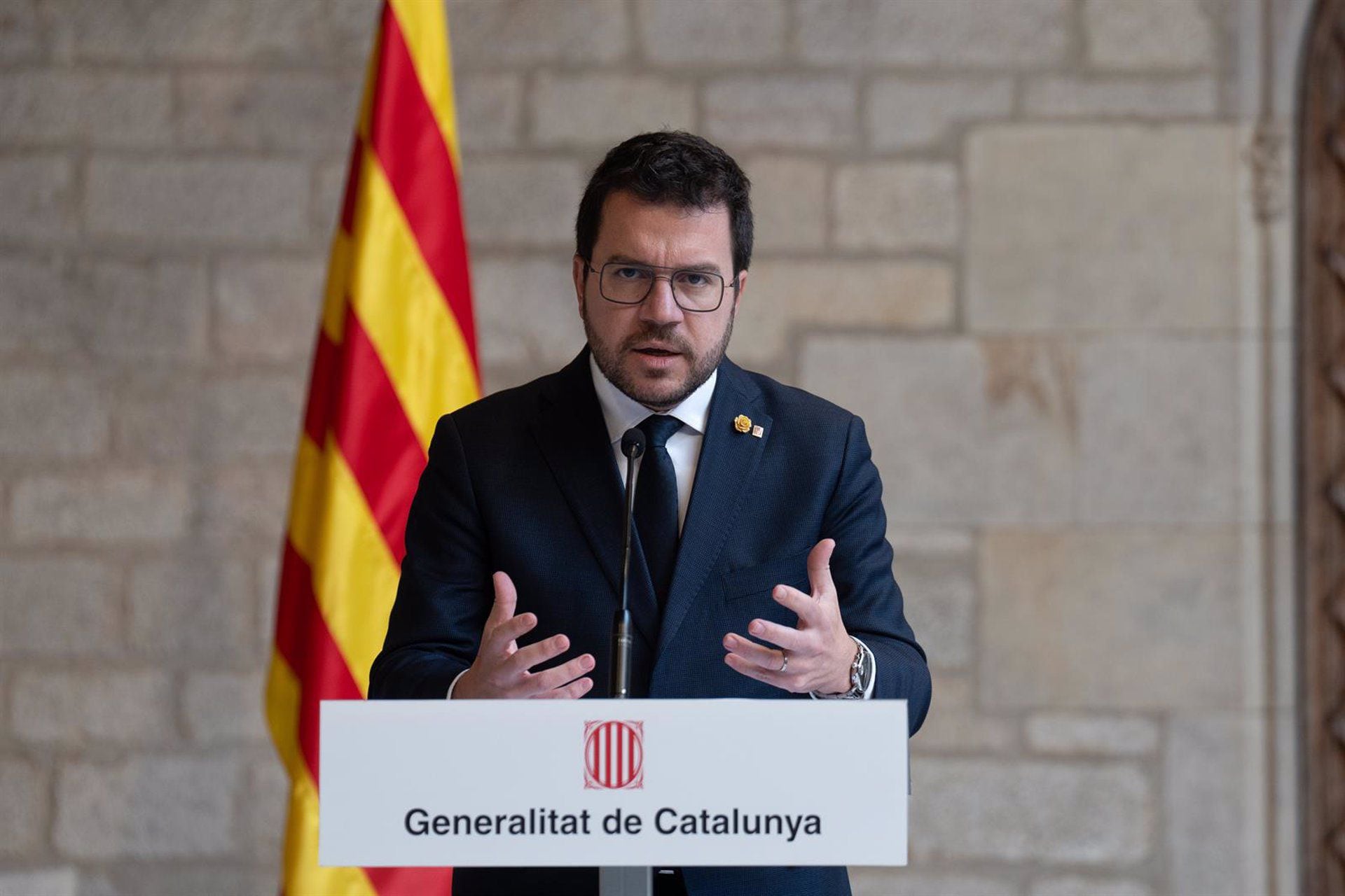 El president de la Generalitat de Catalunya, Pere Aragonès (David Zorrakino - Europa Press)
