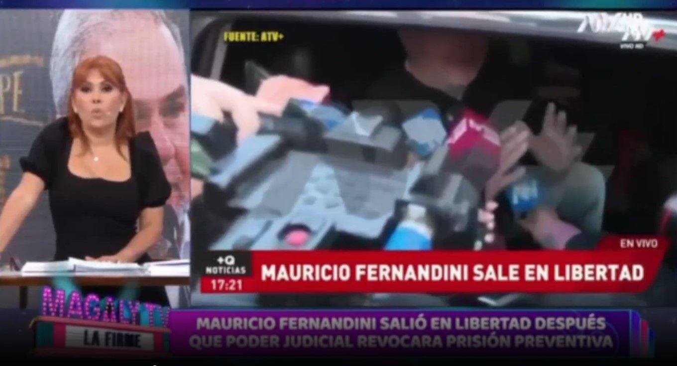 Magaly Medina al ver en libertad a Mauricio Fernandini: “Debe haber sentido mucho alivio”. (Captura: Magaly TV La Firme)