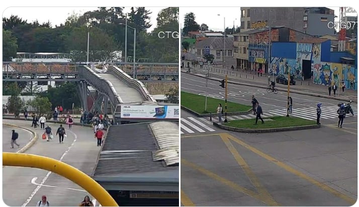 Por manifestaciones se implementaron cierres viales en Bogotá - crédito @BogotaTransito / X