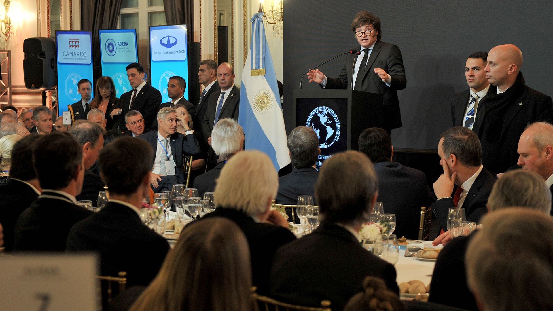 La visita de Javier Milei al tradicional almuerzo del CICyP