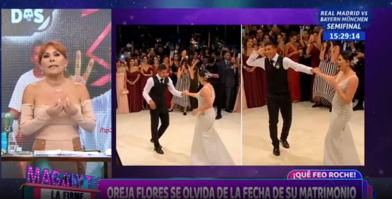Magaly Medina decepcionada de ‘Oreja’ Flores por no recordar fecha de su boda. (Captura: Magaly Tv La Firme)