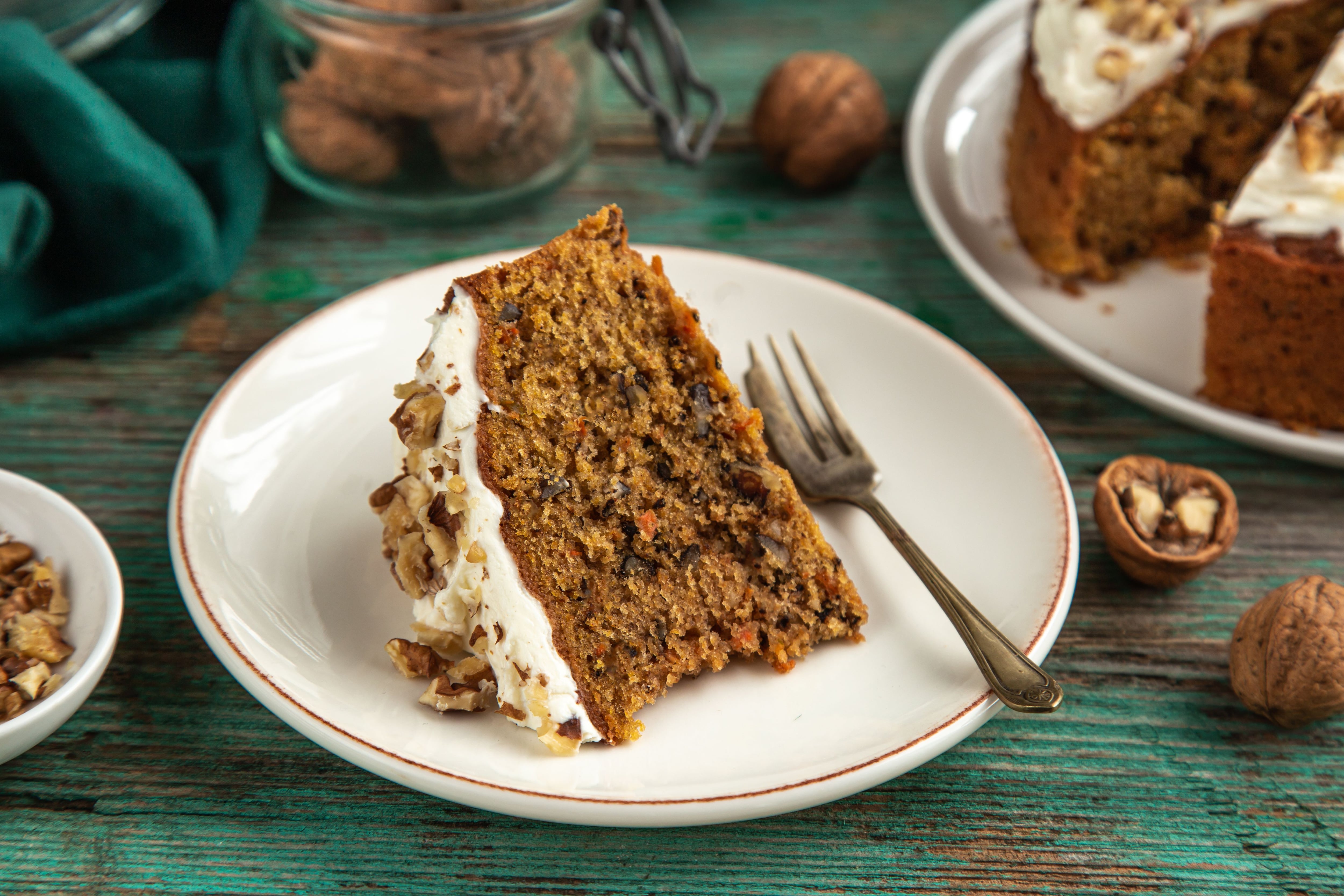 Tarta de zanahoria y nueces