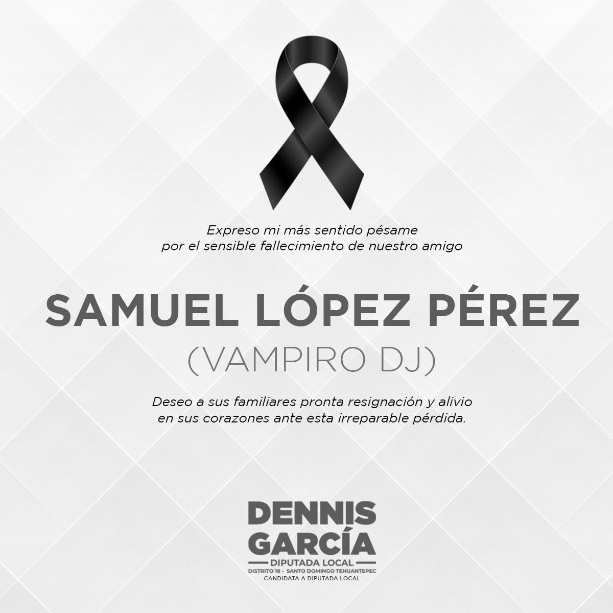 Asesinan en Oaxaca a Samuel López, Vampiro DJ