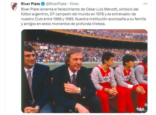 mensaje river plate menotti